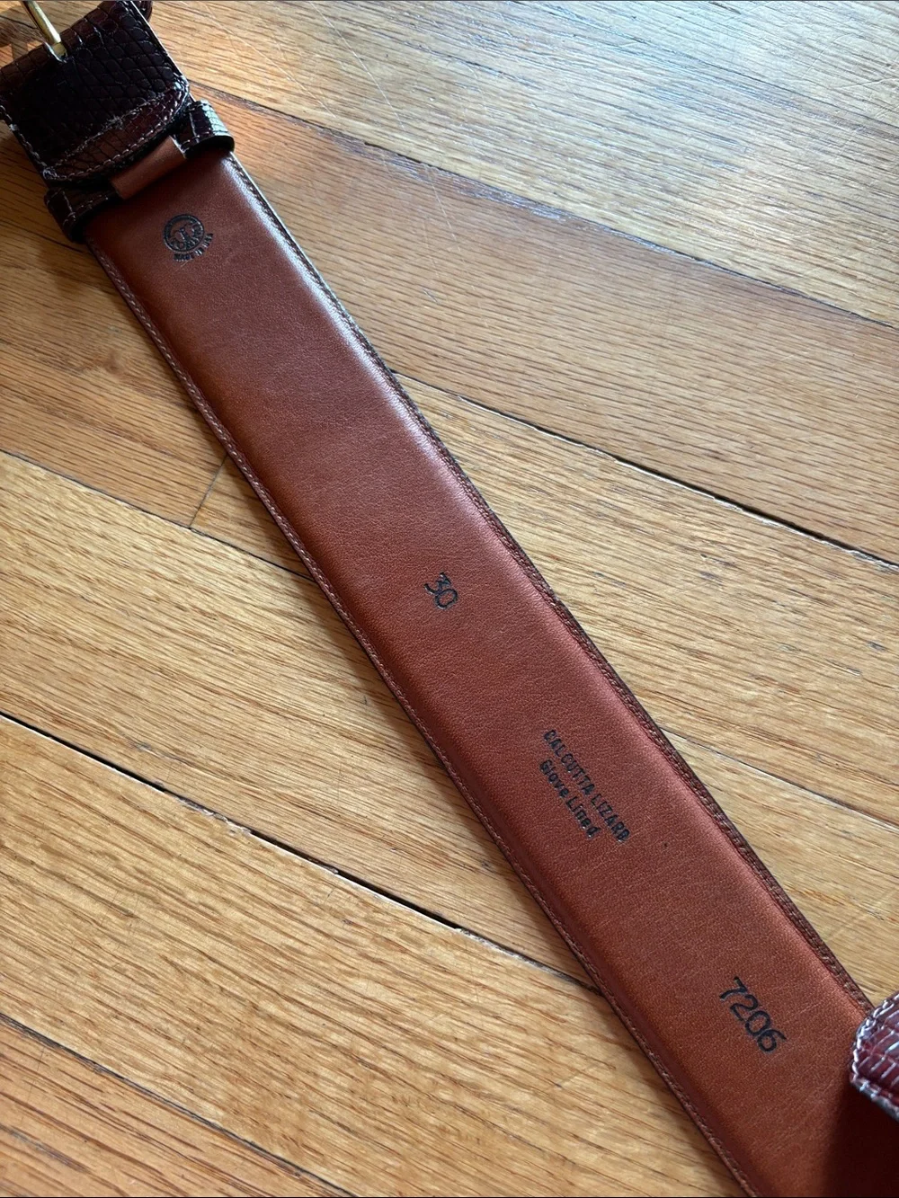Torino calcutta lizard leather belt